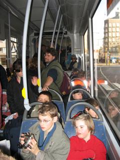 in de tram
